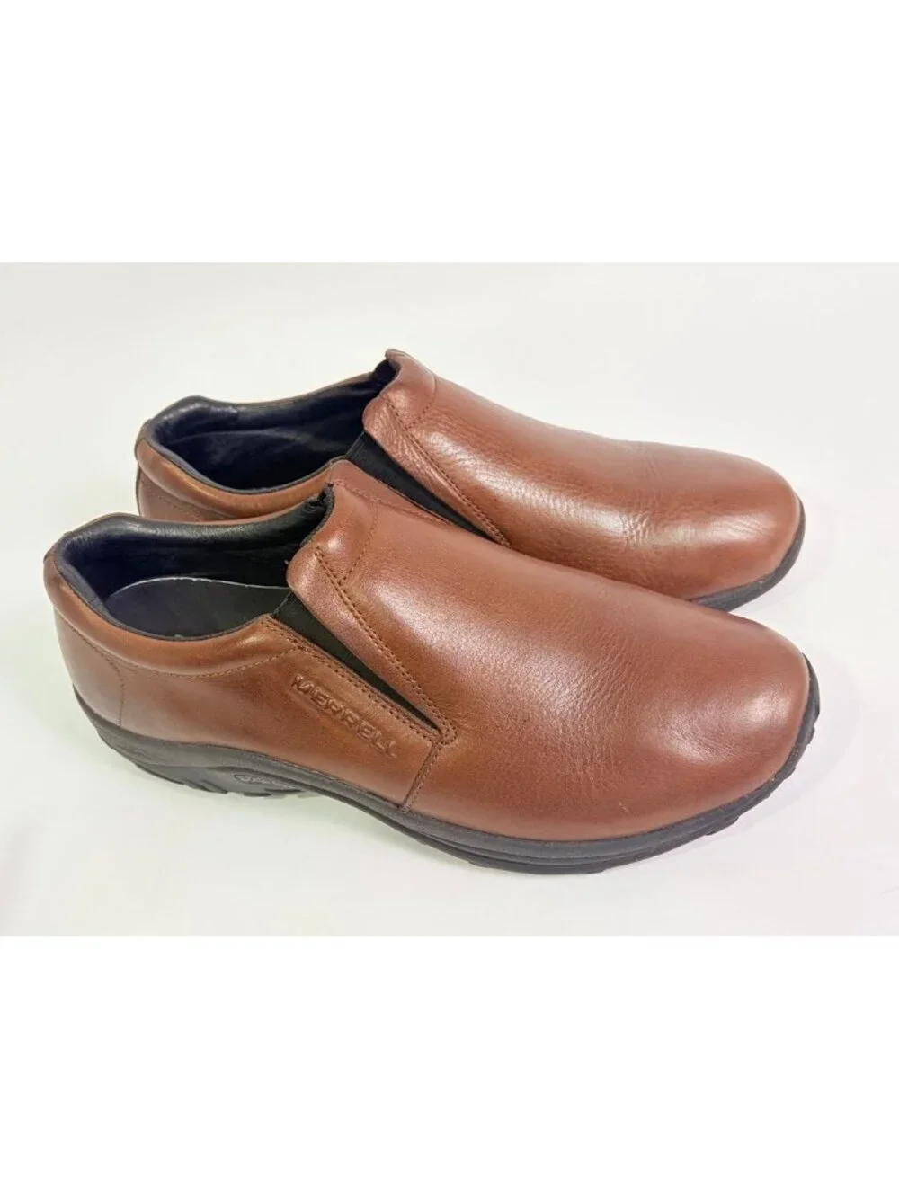 Merrell Jungle Moc Mens Size 13 US Brown Leather Slip On Loafer Shoes J63883